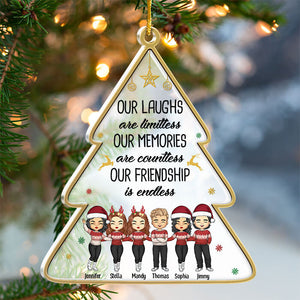 We're More Than Friends - Personalized Custom Christmas Tree Shaped Acrylic Christmas Ornament - Gift For Bestie, Best Friend, Sister, Birthday Gift For Bestie And Friend, Christmas Gift