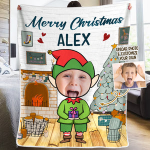 Merry Very Christmas - Personalized Custom Blanket - Upload Image, Gift For Family, Christmas Gift