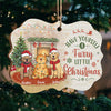 Have Yourself A Furry Little Christmas - Personalized Custom Benelux Shaped Wood Christmas Ornament - Gift For Pet Lovers, Christmas Gift