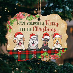 Have Yourself A Furry Little Christmas - Dog & Cat Personalized Custom Ornament - Wood Benelux Shaped - Christmas Gift For Pet Owners, Pet Lovers