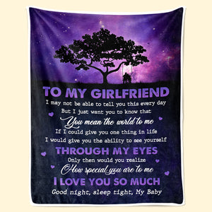 I Just Want You To Know That You Mean The World To Me - Couple Blanket - Gift For Girlfriend