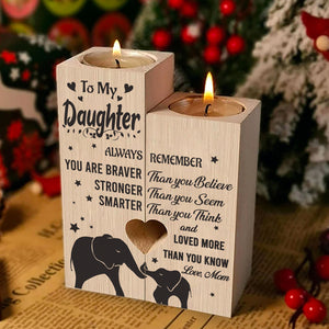 You're Braver Than You Believe - Family Candle Holder - Christmas Gift For Daughter From Mom