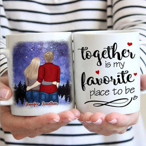 Together With You Is My Favorite Place To Be - Gift For Couples, Personalized Mug.