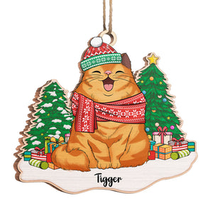 Christmas Tree And Fur Baby - Dog & Cat Personalized Custom Ornament - Wood Unique Shaped - Christmas Gift For Pet Owners, Pet Lovers