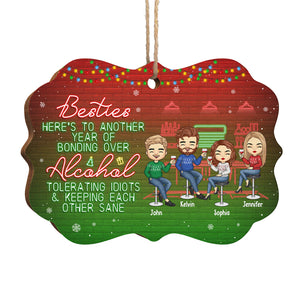 Our Friendship Is Endless  - Bestie Personalized Custom Ornament - Wood Benelux Shaped - Christmas Gift For Best Friends, BFF, Sisters