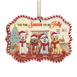 'Tis The Season To Be Merry - Dog & Cat Personalized Custom Ornament - Wood Benelux Shaped - Christmas Gift For Pet Owners, Pet Lovers