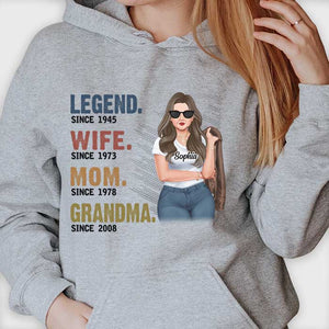 Legend Wife Mom Grandma Since Year - Gift For Mom, Grandma - Personalized Unisex T-shirt, Hoodie