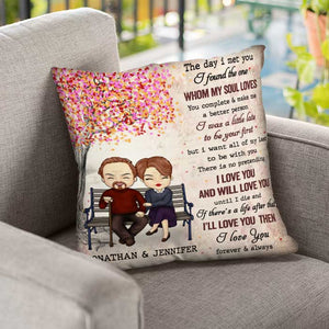 The Day I Met You I Found The One Whom My Soul Loves - Gift For Couples, Personalized Pillow (Insert Included).