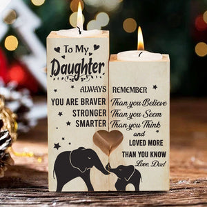 You're Smarter Than You Think - Family Candle Holder - Christmas Gift For Daughter From Dad