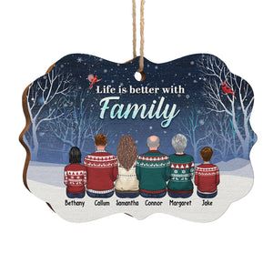 Family Never Apart, Maybe In Distance But Never At Heart - Family Personalized Custom Ornament - Wood Benelux Shaped - Christmas Gift For Siblings, Brothers, Sisters