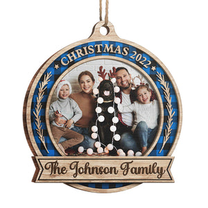 The Greatest Christmas Gift - Personalized Custom Round Shaped Wood Photo Christmas Ornament - Upload Image, Gift For Family, Christmas Gift