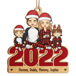 Family Christmas 2022 Making Memories Together - Family Personalized Custom Ornament - Wood Unique Shaped - Christmas Gift For Family Members
