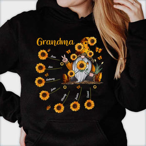 Grandma & Sunflower Kids - Gift for Mom, Grandma - Personalized Unisex T-Shirt, Hoodie