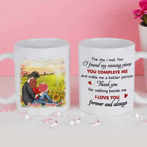 Thank You For Walking Beside Me - Gift For Couples, Personalized Mug.