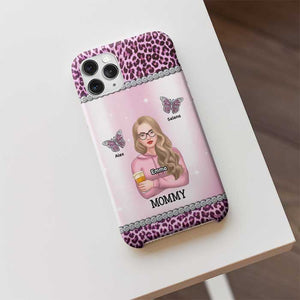 Grandma With Butterfly Grandkids - Gift For Mom, Grandma - Personalized Phone Case