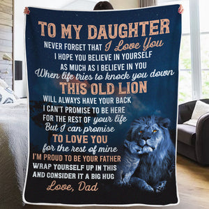 I Hope You Believe In Yourself As Much As I Believe In You - Family Blanket - Gift For Daughter From Dad