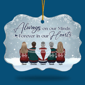 Although You Can't See Us, We're Always With You - Memorial Personalized Custom Ornament - Acrylic Benelux Shaped - Christmas Sympathy Gift For Family Members