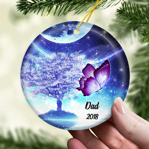 Not A Day Goes By That You Are Not Missed - Personalized Custom Round Shaped Ceramic Christmas Ornament - Memorial Gift, Sympathy Gift, Christmas Gift