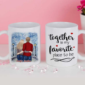 Together With You Is My Favorite Place To Be - Gift For Couples, Personalized Mug.