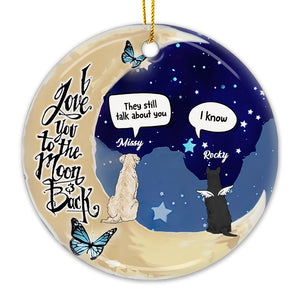 They Miss You Everyday - Personalized Custom Round Shaped Ceramic Christmas Ornament - Memorial Gift, Sympathy Gift, Christmas Gift