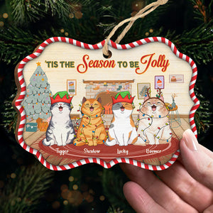 'Tis The Season To Be Merry - Dog & Cat Personalized Custom Ornament - Wood Benelux Shaped - Christmas Gift For Pet Owners, Pet Lovers