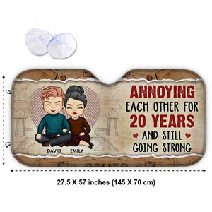 Annoying Each Other - Personalized Auto Sunshade - Gift For Couples, Husband Wife