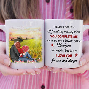 Thank You For Walking Beside Me - Gift For Couples, Personalized Mug.