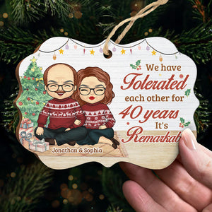 We Have Tolerated Each Other - Personalized Custom Benelux Shaped Wood Christmas Ornament - Gift For Couple, Husband Wife, Anniversary, Engagement, Wedding, Marriage Gift, Christmas Gift
