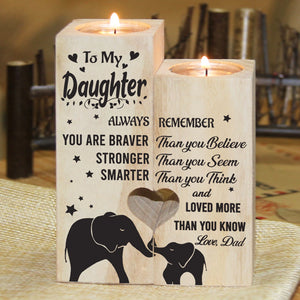 You're Smarter Than You Think - Family Candle Holder - Christmas Gift For Daughter From Dad