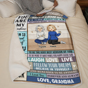 Follow Your Dream, Believe In Yourself - Family Personalized Custom Blanket - Christmas Gift For Family Members