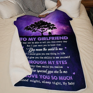 I Just Want You To Know That You Mean The World To Me - Couple Blanket - Gift For Girlfriend