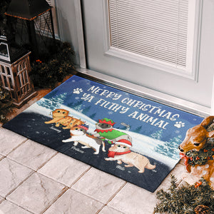 Merry Christmas Ya Filthy Animal - Cat Personalized Custom Decorative Mat -  Christmas Gift For Pet Owners, Pet Lovers