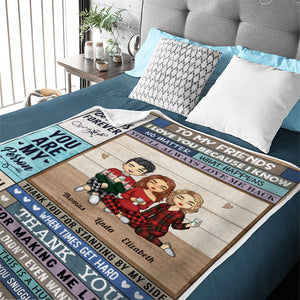 You're My Person & Always Be - Bestie Personalized Custom Blanket - Christmas Gift For Best Friends, BFF, Sisters