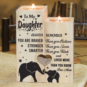 You're Braver Than You Believe - Family Candle Holder - Christmas Gift For Daughter From Mom