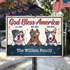 God Bless America - 4th Of July Funny Personalized Pet Metal Sign (Cat & Dog)