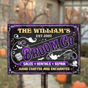 The Family Broom Co. - Personalized Metal Sign.