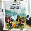 The Best Memories Are Made Camping - Husband & Wife - Gift For Camping Couples, Personalized Blanket