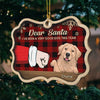 I'm Too Cute For the Naughty List - Personalized Custom Benelux Shaped Wood Christmas Ornament