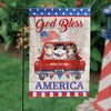 God Bless America - 4th Of July Decoration - Personalized Cat Flag