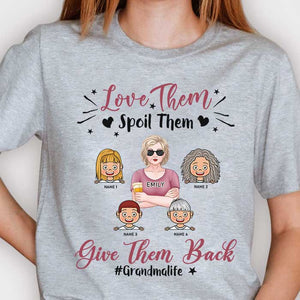 Love Them, Spoil Them - Gift For Grandma, Personalized Unisex T-shirt, Hoodie