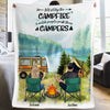 Making Memories One Campsite At A Time - Husband & Wife - Gift For Camping Couples, Personalized Blanket
