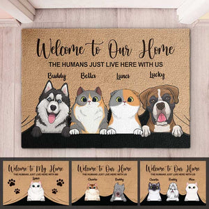 Welcome To The Pet Home - Funny Personalized Pet Decorative Mat (Cat & Dog) (TW).