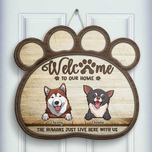 Welcome To Our Home - Personalized Shaped Door Sign.