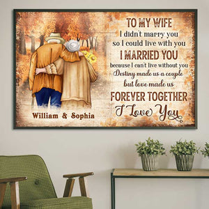 Destiny Made Us A Couple - Gift For Couples, Personalized Horizontal Poster.