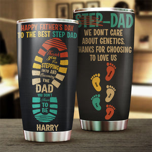 To The Best Step Dad - Personalized Tumbler - Gift For Dad, Gift For Father's Day