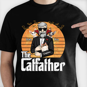 The Cat Dracula Father - Personalized Unisex T-Shirt.