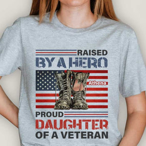 Raised By A Hero - Personalized Unisex T-Shirt.