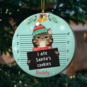 I Knocked Down The Xmas Tree - Personalized Round Ornament.
