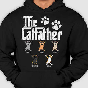 The Cat Father Funny Cat - Gift for Dad, Personalized Unisex T-Shirt.