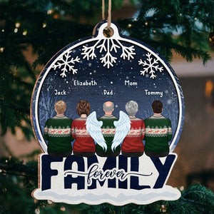 We're Best Family Forever - Family Personalized Custom Ornament - Wood Snow Globe Shaped - Christmas Gift For Family Members, Best Friends, BFF